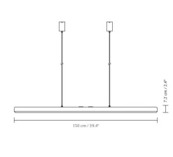 Hazel Branch 150 pendel, sort/messing