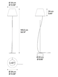 Hover gulvlampe