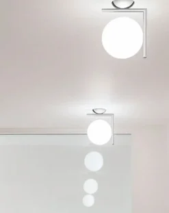 IC Light C/W2 væglampe / loftlampe, krom