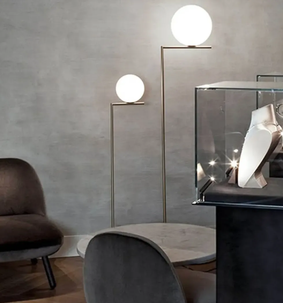 IC Light F2 gulvlampe, krom