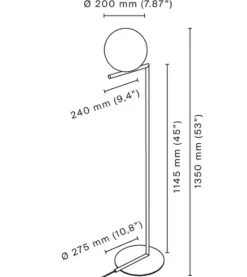 IC Light F1 gulvlampe, messing