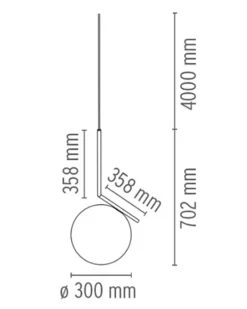 IC Light S2 pendel, krom
