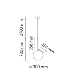 IC Light S2 pendel, messing