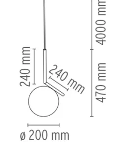 IC Light S1 pendel, sort