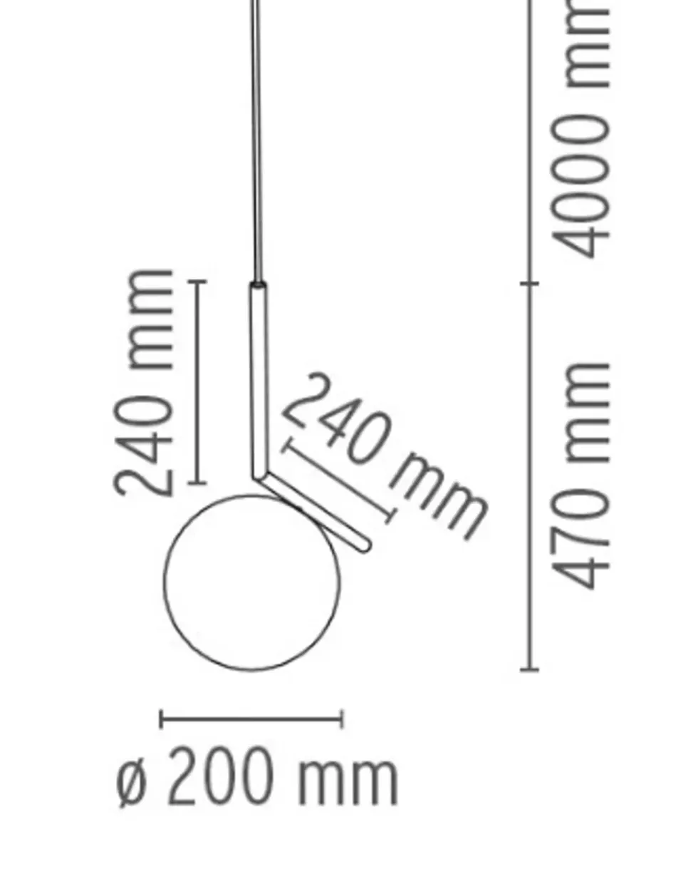 IC Light S1 pendel, sort