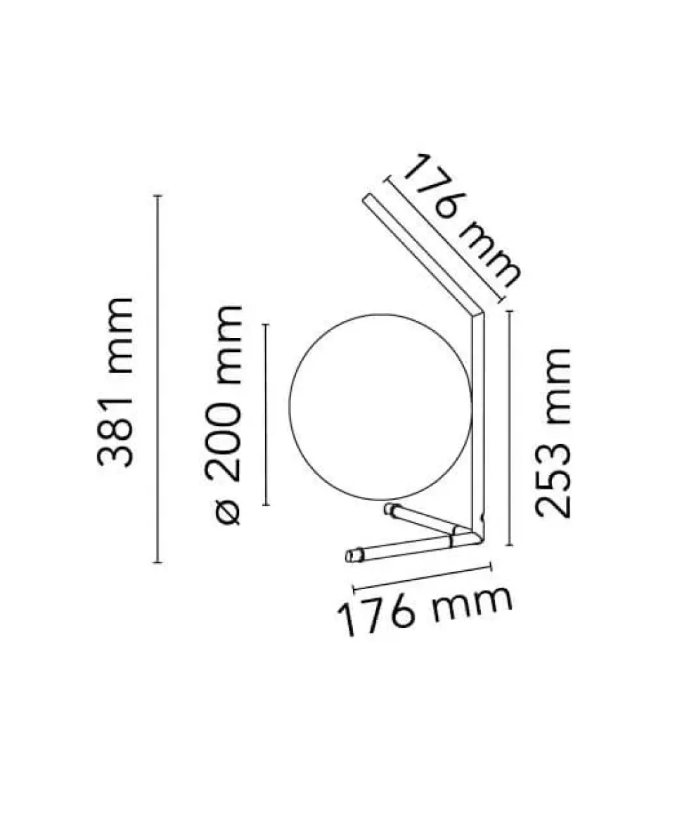 IC T1 low 10 Anniversary bordlampe, guld