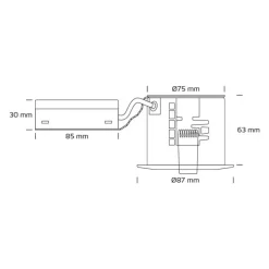 Indbygningsspot / downlight - quick install, mat hvid