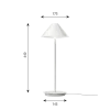 Keglen bordlampe m/bordfod, hvid