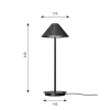 Keglen bordlampe m/bordfod, sort