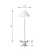 Keglen bordlampe m/pind, hvid