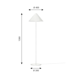 Keglen gulvlampe, hvid