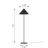 Keglen gulvlampe, sort