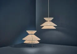 Kiku bordlampe, hvid/stål