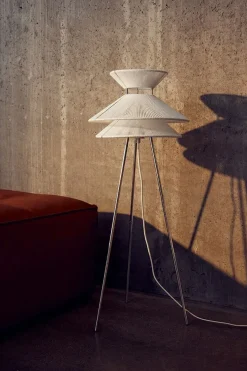 Kiku gulvlampe, hvid/stål