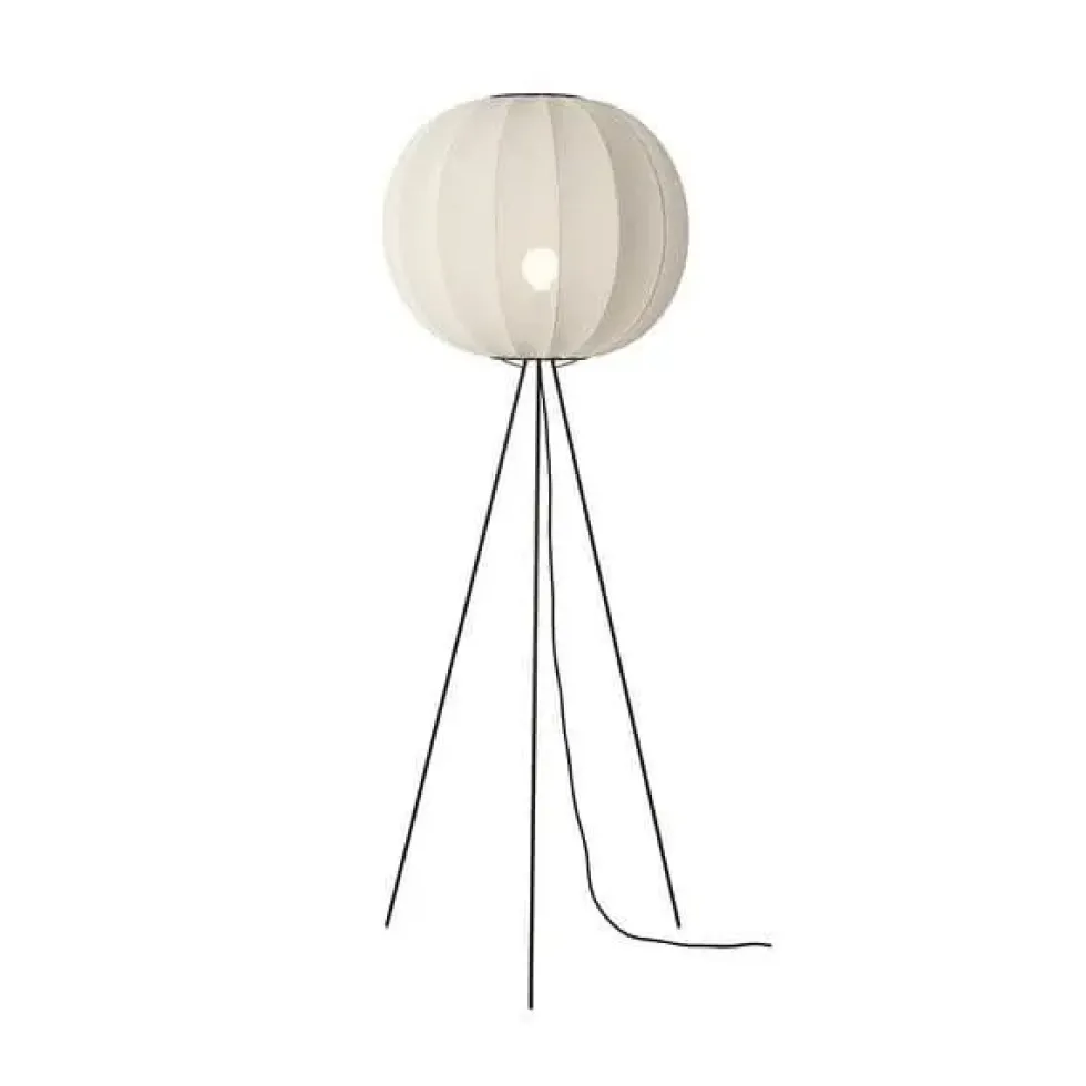 Knit-Wit Ø60 gulvlampe høj, pearl hvid