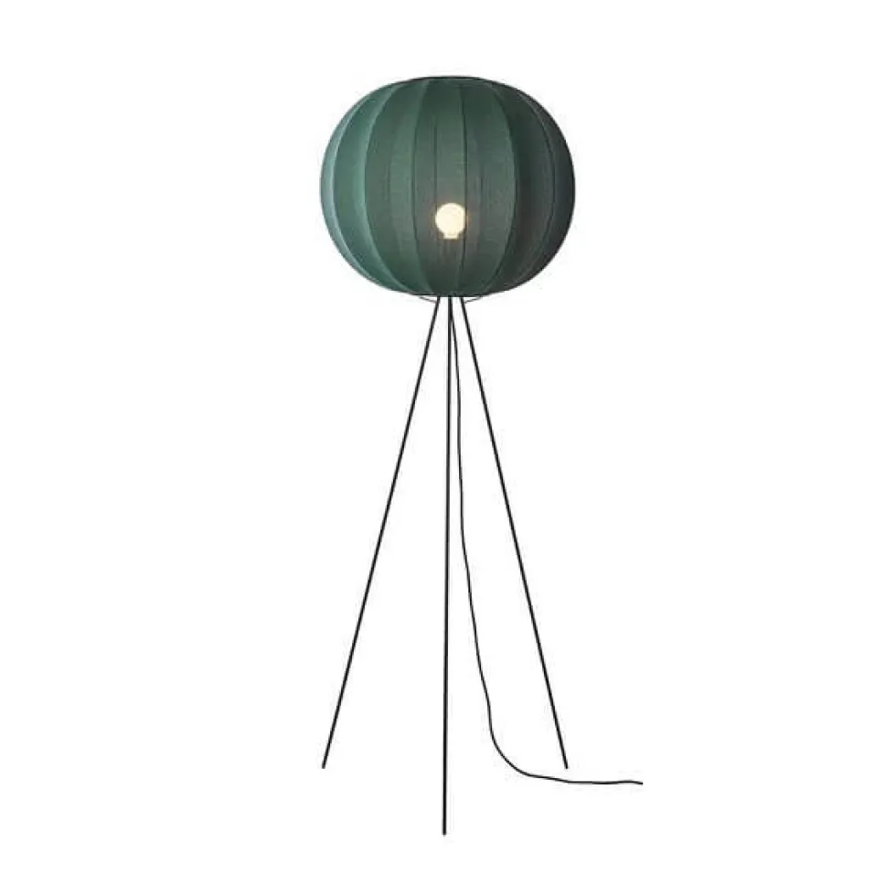 Knit-Wit Ø60 gulvlampe høj, tweed grøn