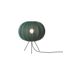 Knit-Wit Ø45 gulvlampe lav, tweed grøn