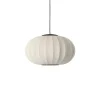 Knit-Wit Ø57 oval pendel LED, pearl hvid