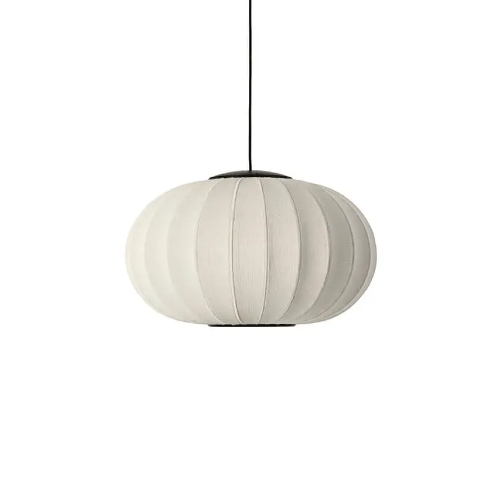 Knit-Wit Ø57 oval pendel LED, pearl hvid
