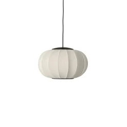 Knit-Wit Ø45 oval pendel LED, pearl hvid