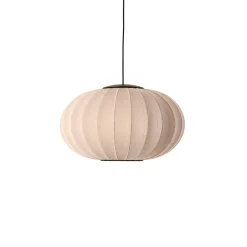 Knit-Wit Ø57 oval pendel LED, sandstone