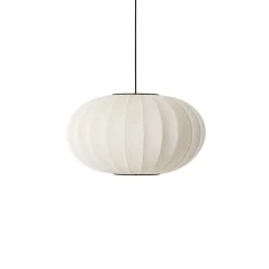 Knit-Wit Ø57 oval pendel, pearl hvid