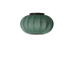 Knit-Wit Ø45 oval væglampe / loftlampe, tweed grøn