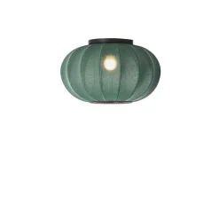 Knit-Wit Ø45 oval væglampe / loftlampe, tweed grøn