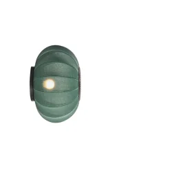 Knit-Wit Ø45 oval væglampe / loftlampe, tweed grøn