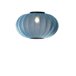 Knit-Wit Ø57 oval væglampe / loftlampe, bluestone
