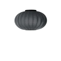 Knit-Wit Ø57 oval væglampe / loftlampe, sort