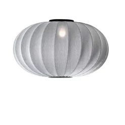 Knit-Wit Ø76 oval væglampe / loftlampe, sølv