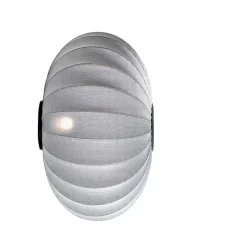 Knit-Wit Ø76 oval væglampe / loftlampe, sølv