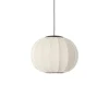 Knit-Wit Ø45 rund pendel LED, pearl hvid
