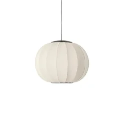 Knit-Wit Ø45 rund pendel LED, pearl hvid