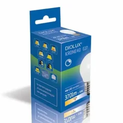 Kronepære LED 4W opal, E27, 2700K