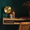 LED bloklys, Beige, Rustic, 7,8x20 cm