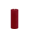 LED bloklys, Carmine red, Rustic, 7,8x20cm