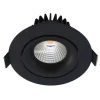 LED Downlight Tilt 12,7W, indbygning, dim-to-warm, mat sort