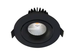 LED Downlight Tilt 12,7W, indbygning, dim-to-warm, mat sort