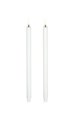 LED mini stagelys, Nordic White, Smooth, 2-pak, 1,3x25cm