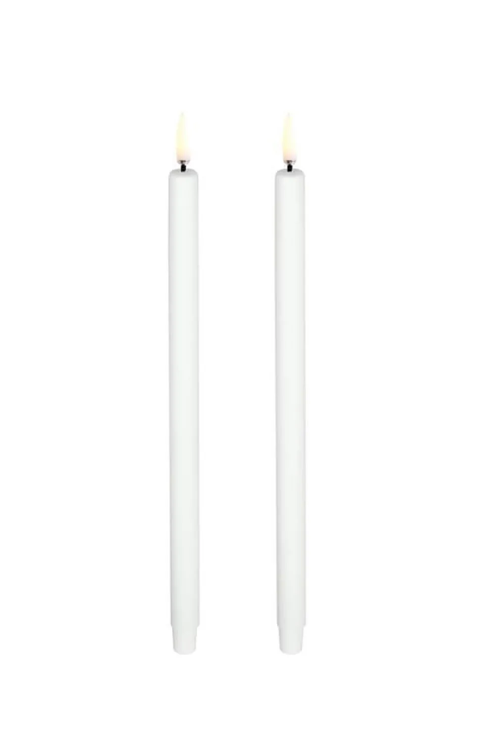 LED mini stagelys, Nordic White, Smooth, 2-pak, 1,3x25cm