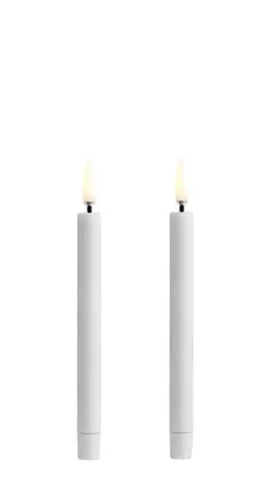 LED mini stagelys, Nordic White, Smooth, 2-pak, 1,3x13,8cm