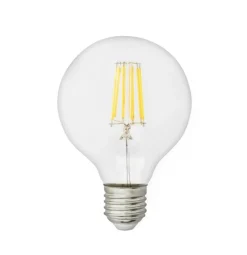 LED Pære Globe 8W Ø80 Klar - E27, Klar