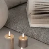 LED Smeltet bloklys, Sandstone, Smooth, 5x2,8 cm