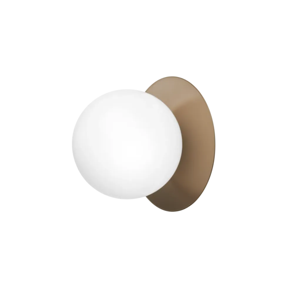 Liila 1 large væglampe / loftlampe, mørk bronze/opal