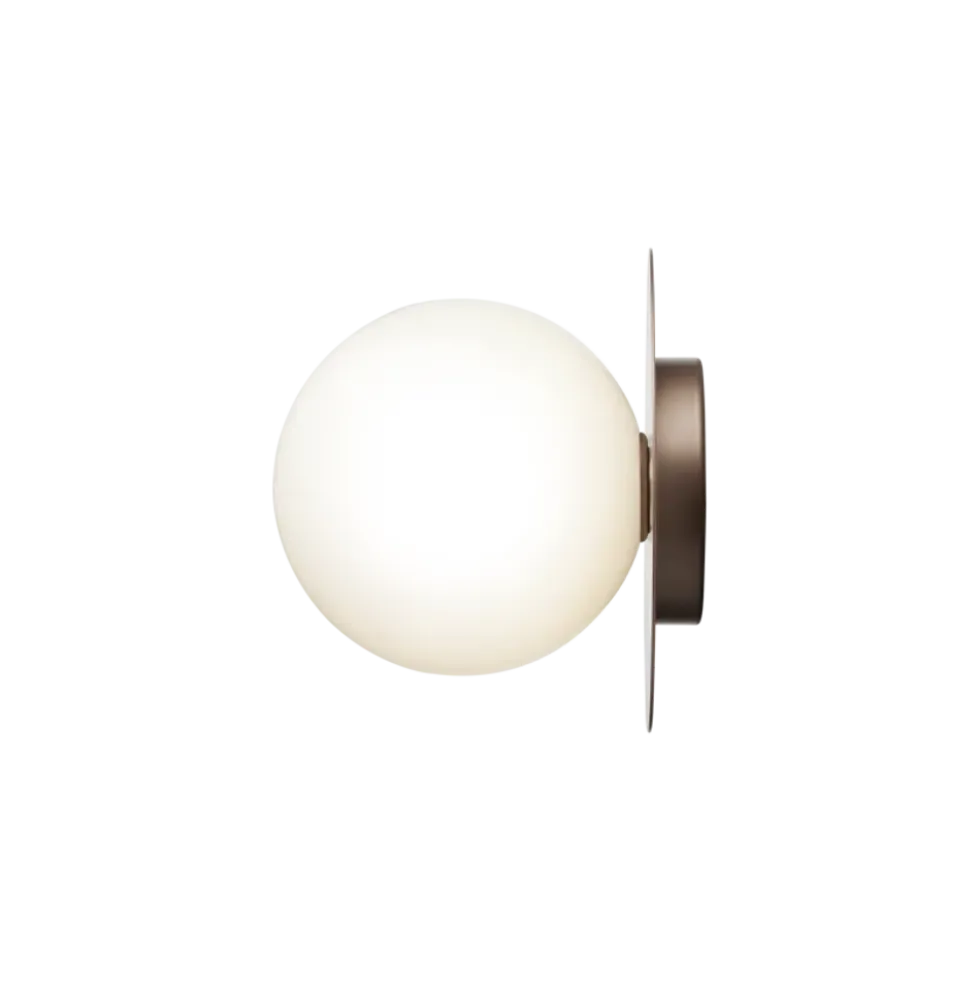 Liila 1 large væglampe / loftlampe, mørk bronze/opal