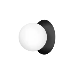 Liila 1 large væglampe / loftlampe, sort/opal
