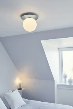 Liila 1 large væglampe / loftlampe IP44, light silver/opal