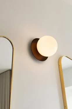 Liila 1 medium væglampe / loftlampe, mørk bronze/klar
